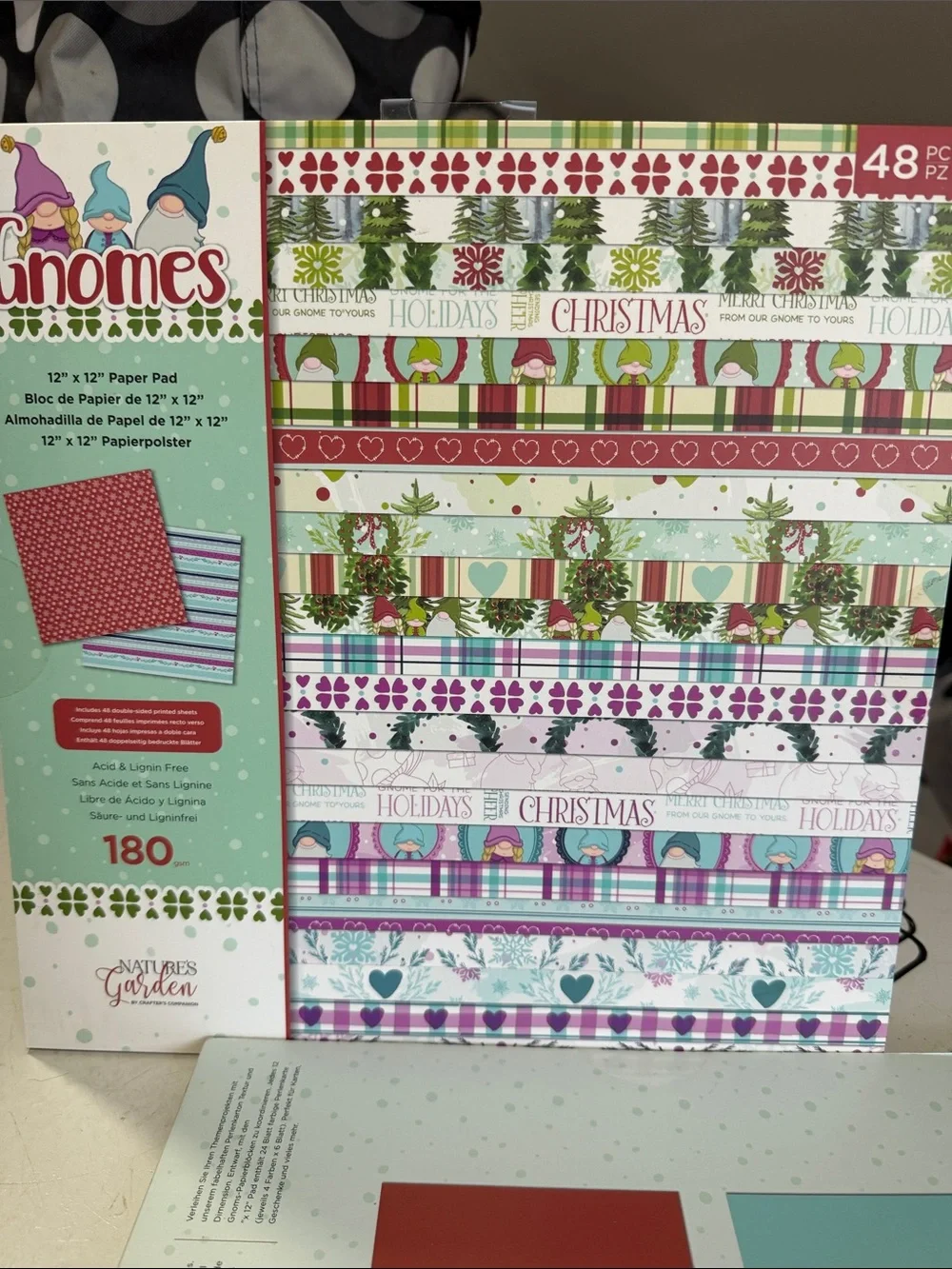 Crafters Companion Nature’s Garden Gnomes Paper Pad & Pearl Cardstock